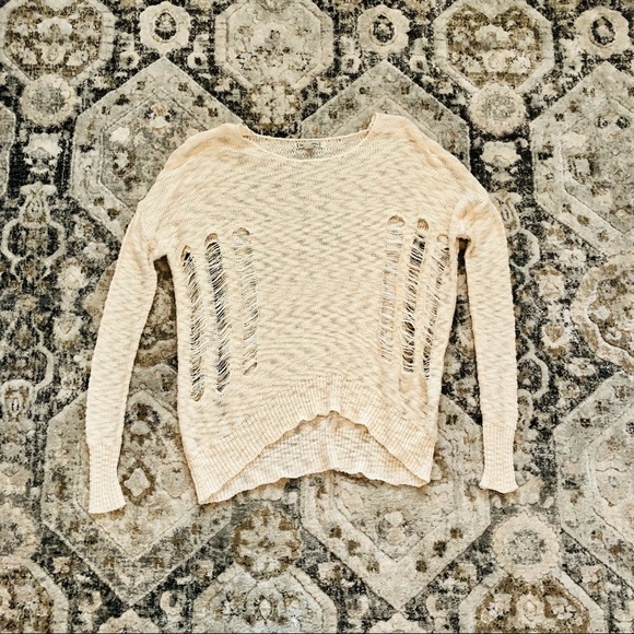 Lucca Couture Distressed Sweater - Picture 2 of 5